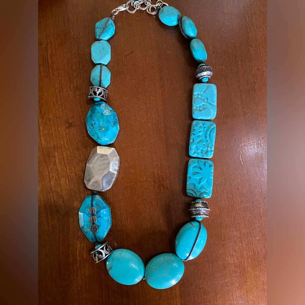Retired SILPADA Turquoise and Silver Statement Necklace